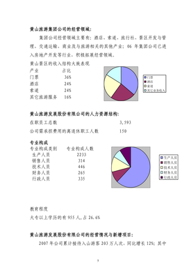 黃山旅游發展股份管理體制機制